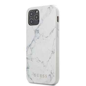 Guess dėklas skirtas Apple iPhone 12 Pro Max, Marble Cover White kaina ir informacija | Telefono dėklai | pigu.lt
