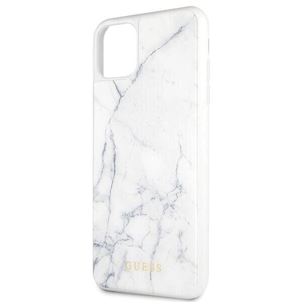 Guess dėklas skirtas Apple iPhone 12 Pro Max, Marble Cover White kaina ir informacija | Telefono dėklai | pigu.lt