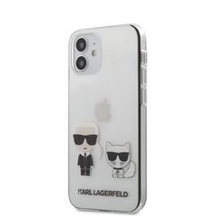 Чехол для телефона Karl Lagerfeld KLHCP12SCKTR Karl & Choupette Apple iPhone 12 Mini, прозрачный цена и информация | Чехлы для телефонов | pigu.lt