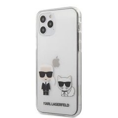 Telefono dėklas Karl Lagerfeld iPhone 12/12 Pro PC/TPU Karl & Choupette Cover Transparent kaina ir informacija | Telefono dėklai | pigu.lt