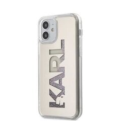 Karl Lagerfeld чехол, для iPhone 12 5.4'' Liquid Glitter Multi Mirror Cover Silver цена и информация | Чехлы для телефонов | pigu.lt