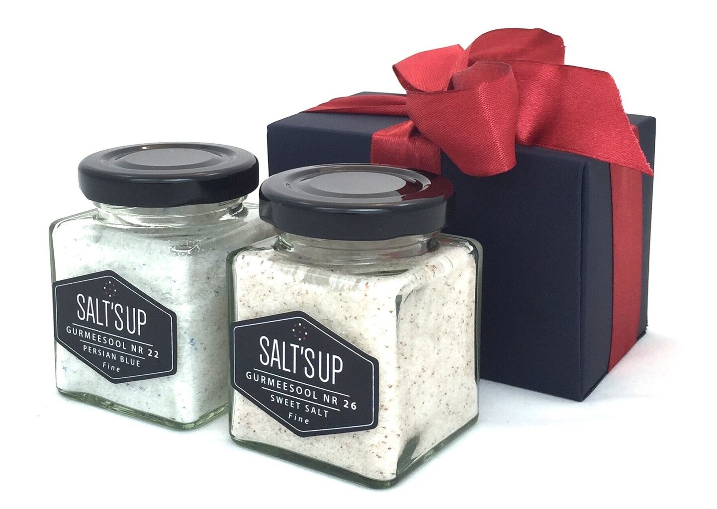 Dviejų druskų dovanų rinkinys Salt'sUp „Baltoji saulė — sidabrinis mėnulis“ kaina ir informacija | Prieskoniai, prieskonių rinkiniai | pigu.lt