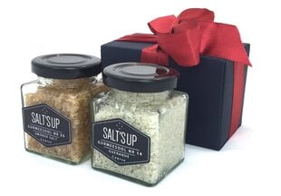 Dviejų druskų dovanų rinkinys Salt'sUp „Nėra dūmų be ugnies“, 90 g + 95 g kaina ir informacija | Prieskoniai, prieskonių rinkiniai | pigu.lt