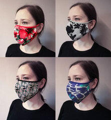 Многоразовая маска, 2 слоя (размер M,L ) "Military" цена и информация | Первая помощь | pigu.lt