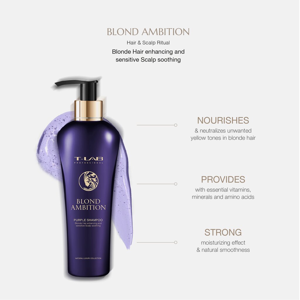 Kaukė šviesiems plaukams T-LAB Professional Blond Ambition, 300 ml kaina |  pigu.lt