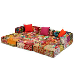Trivietė modulinė sofa lova, audinys, skiautinis dizainas kaina ir informacija | Sofos | pigu.lt