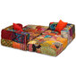 Trivietė modulinė sofa lova, audinys, skiautinis dizainas kaina ir informacija | Sofos | pigu.lt