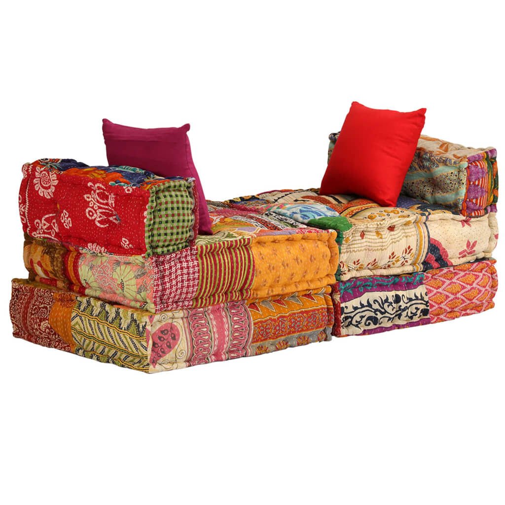 Trivietė modulinė sofa lova, audinys, skiautinis dizainas цена и информация | Sofos | pigu.lt