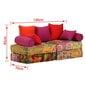 Dvivietė modulinė sofa lova, skiautinis dizainas kaina ir informacija | Sofos | pigu.lt