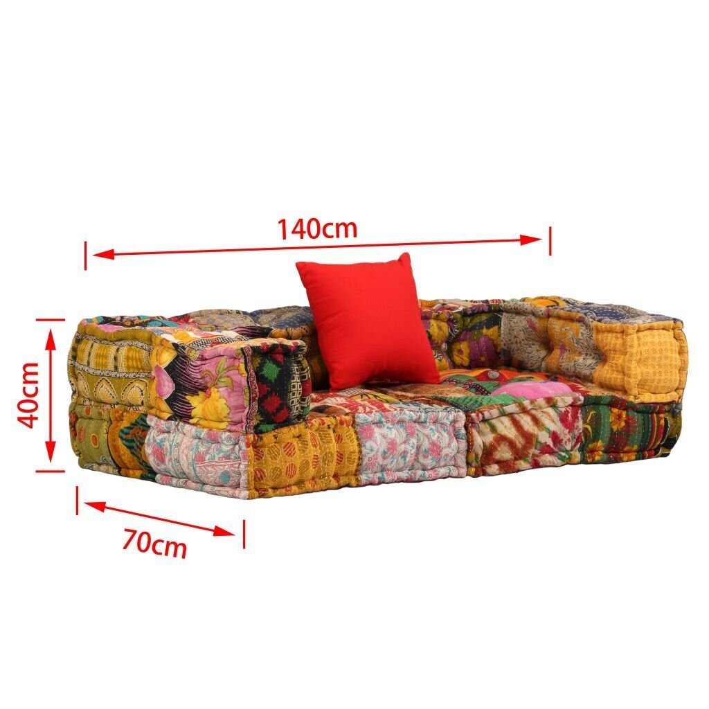 Dvivietė modulinė sofa su porankiais, skiautinis dizainas kaina ir informacija | Sofos | pigu.lt