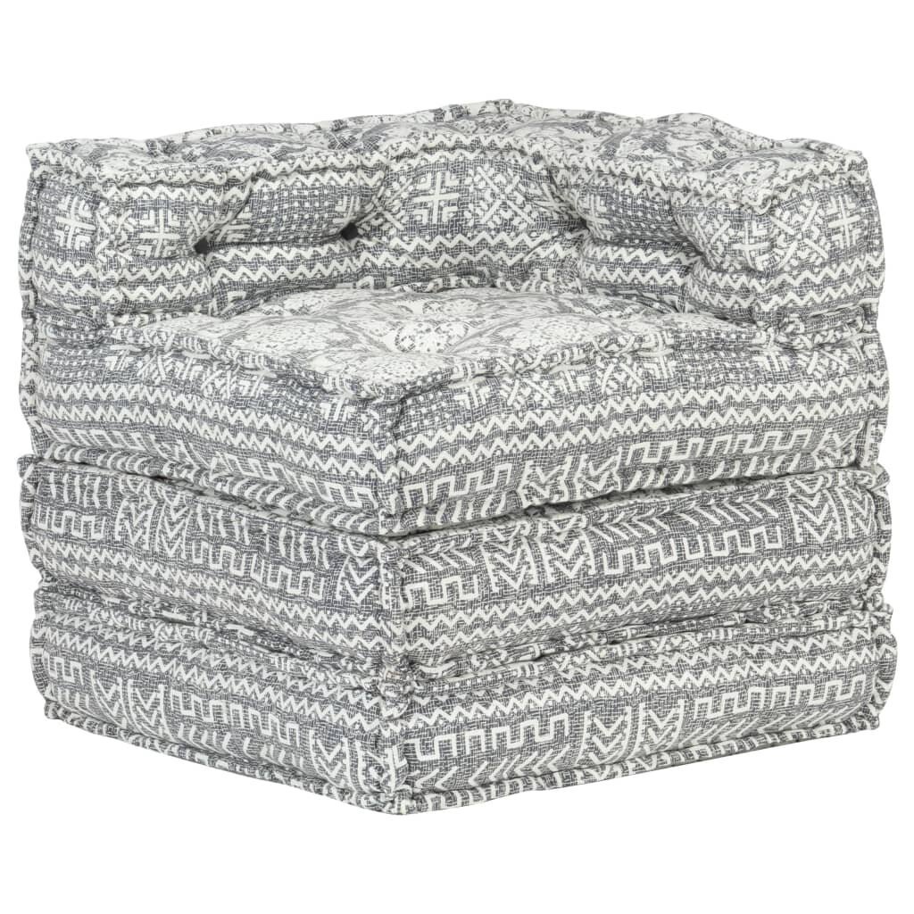 Modulinė kampinė sofa, šviesiai pilkos spalvos, audinys kaina ir informacija | Sofos | pigu.lt