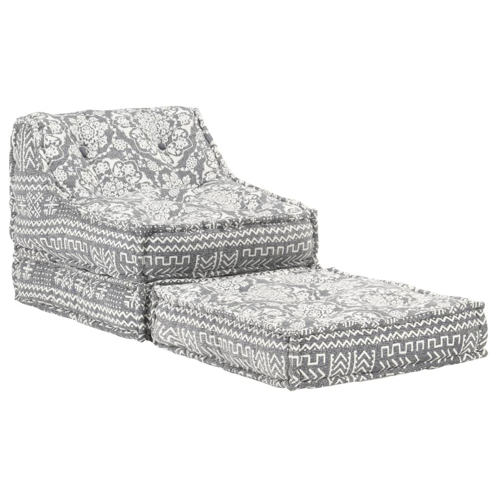 Modulinė poilsio sofa, šviesiai pilkos spalvos, audinys цена и информация | Sofos | pigu.lt