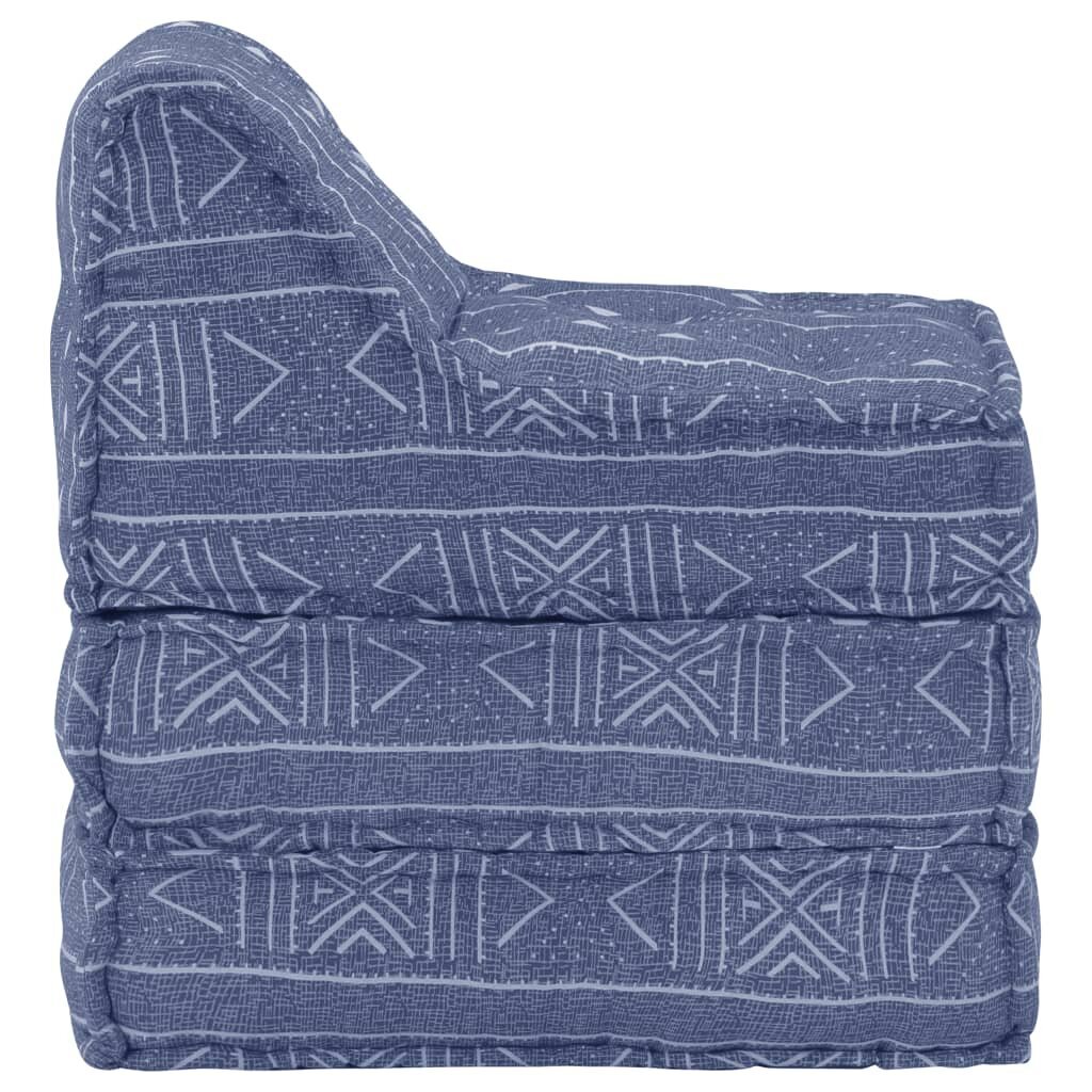 Modulinė poilsio sofa, mėlynos spalvos, audinys kaina ir informacija | Sofos | pigu.lt