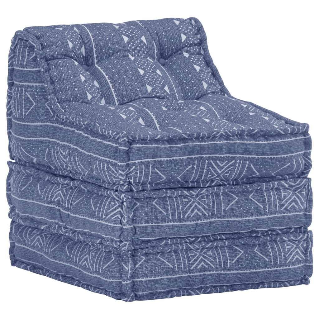 Modulinė poilsio sofa, mėlynos spalvos, audinys kaina ir informacija | Sofos | pigu.lt