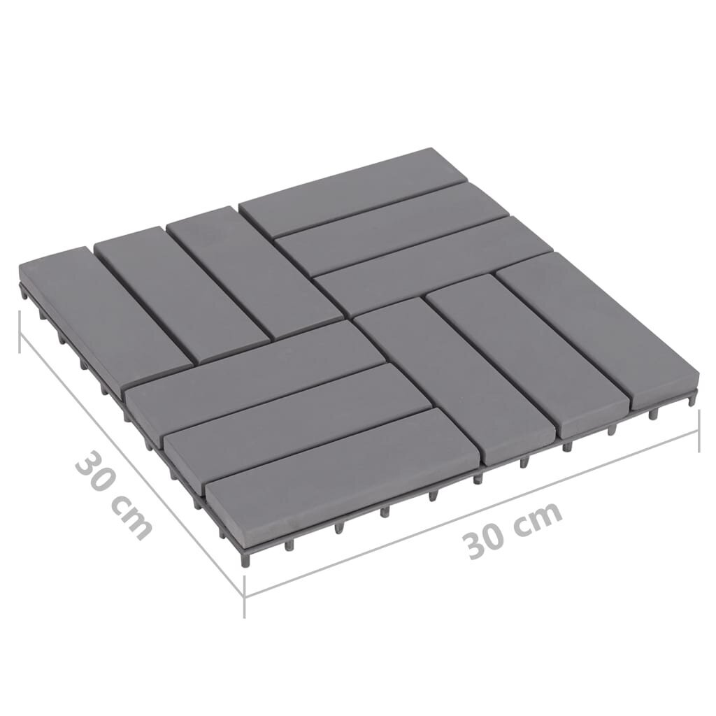 Grindų plytelės, 30x30cm, pilkos цена и информация | Terasos grindys | pigu.lt
