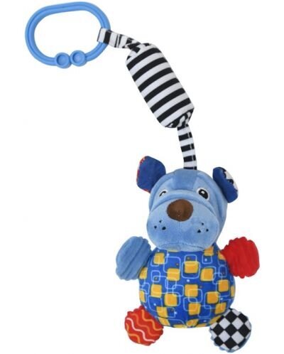 Pakabinamas žaislas Lorelli Šuniukas, mėlynas kaina ir informacija | Žaislai kūdikiams | pigu.lt