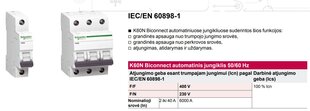 Modulinis automatinis jungiklis Schneider Electric Acti9 K60N, 3P 40A C 6kA kaina ir informacija | Elektros jungikliai, rozetės | pigu.lt