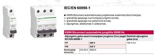 Modulinis automatinis jungiklis Schneider Electric Acti9 K60N, 3P 32A C 6kA цена и информация | Выключатели, розетки | pigu.lt