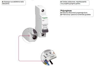 Modulinis automatinis jungiklis Schneider Electric Acti9 K60N, 1P 40A C 6kA kaina ir informacija | Elektros jungikliai, rozetės | pigu.lt