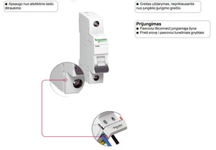 Modulinis automatinis jungiklis Schneider Electric Acti9 K60N, 1P 20A C 6kA цена и информация | Выключатели, розетки | pigu.lt