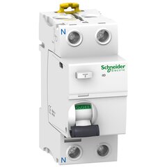 Srovės nuotėkio rėlė Schneider Electric Acti9 iID, 2P 25A 30mA AC цена и информация | Выключатели, розетки | pigu.lt