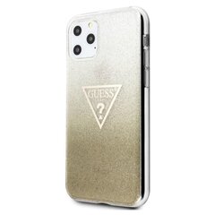 Чехол Guess для iPhone 11 Pro Max GUHCN65SGTLGO gold hard case Glitter Triangle цена и информация | Чехлы для телефонов | pigu.lt