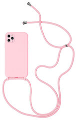 Dėklas Strap Silicone Case Apple iPhone 12 mini rožinis kaina ir informacija | Telefono dėklai | pigu.lt