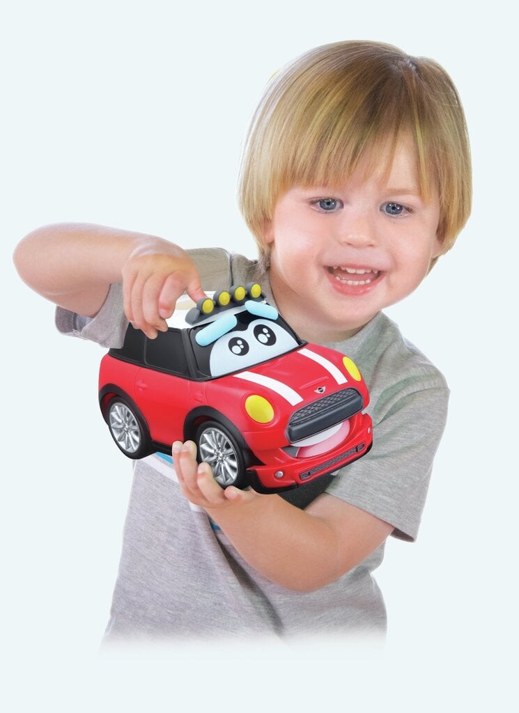 Žaislinis automobilis Bburago Junior Mini Cooper Laugh & Play, 16-81205 kaina ir informacija | Žaislai kūdikiams | pigu.lt