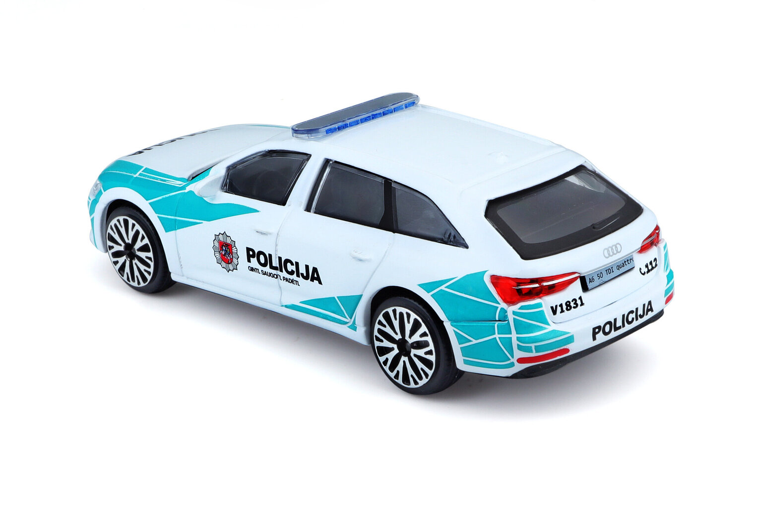 Модель автомобиля Audi A6 Avant Полиция Литвы 1:43 BBurago Junior, 18-30415  цена | pigu.lt