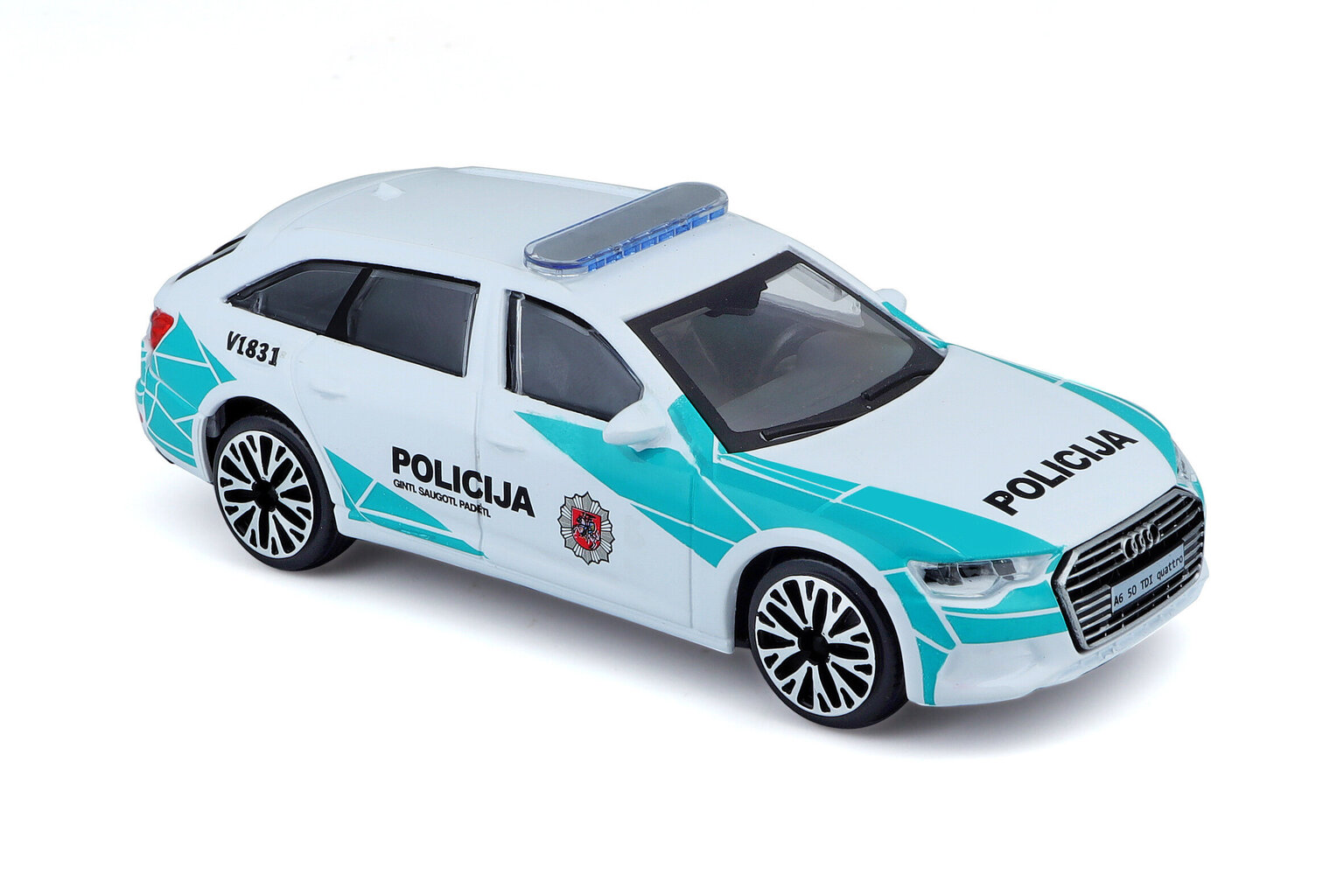 Модель автомобиля Audi A6 Avant Полиция Литвы 1:43 BBurago Junior, 18-30415  цена | pigu.lt