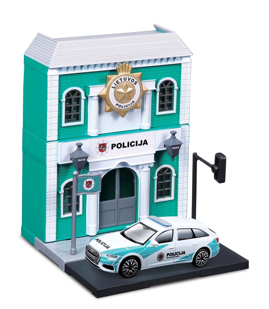 Policijos nuovada su Lietuvos Policijos automobiliu 1:43 Bburago City, 18-31502 kaina ir informacija | Žaislai berniukams | pigu.lt