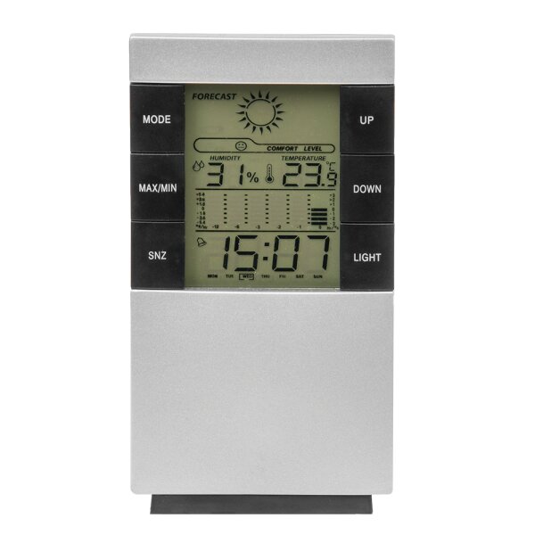 Kambarinė meteorologinė stotelė, 6 funkcijos White Line, Bradas kaina ir informacija | Meteorologinės stotelės, termometrai | pigu.lt