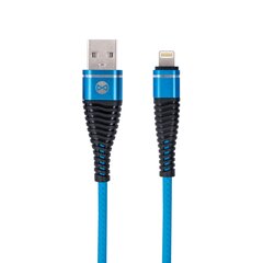 Forever Shark cable USB - Lightning 1,0 м 2A blue цена и информация | Кабели для телефонов | pigu.lt