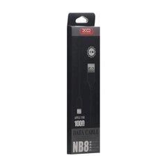 XO cable NB8 USB - Lightning 1,0 m 2,1A, juodas kaina ir informacija | Laidai telefonams | pigu.lt