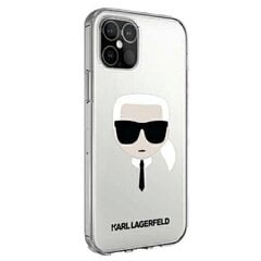 Telefono dėklas Karl Lagerfeld iPhone 12 Mini 5.4 KLHCP12SKTR transparent hard case Karl's Head kaina ir informacija | Telefono dėklai | pigu.lt