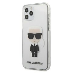 Telefono dėklas Karl Lagerfeld iPhone 12 Pro Max 6.7 KLHCP12LKTR transparent hard case Karl's Head kaina ir informacija | Telefono dėklai | pigu.lt
