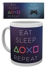 Playstation Eat Sleep Play Repeat Mug, 300ml kaina ir informacija | Žaidėjų atributika | pigu.lt