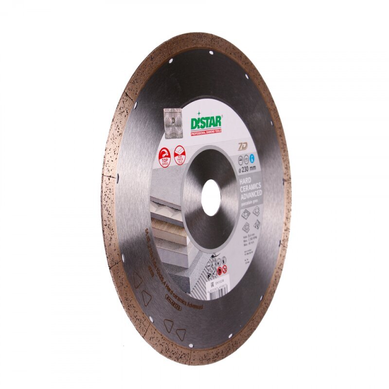 Deimantinis diskas plytelėms Distar Hard Ceramics Advanced 230x1,6x10x25,4 цена и информация | Mechaniniai įrankiai | pigu.lt