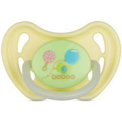 Соска-пустышка Baboo, Baby Shower, латексная, круглая, кольцо светится в темноте, 0 мес+  цена и информация | Пустышки | pigu.lt