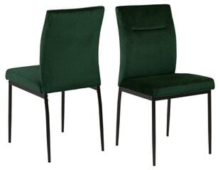 2-ų kėdžių komplektas Demi, tamsiai žalias kaina ir informacija | Virtuvės ir valgomojo kėdės | pigu.lt