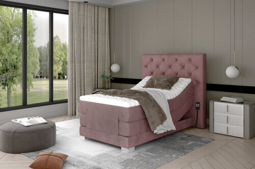 Elektrinė lova NORE Clover 14, 90x200, rožinė kaina ir informacija | Lovos | pigu.lt