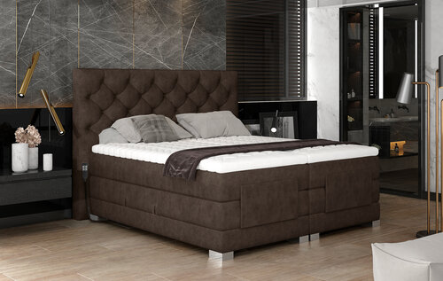Elektrinė lova NORE Clover 02, 140x200, ruda kaina ir informacija | Lovos | pigu.lt