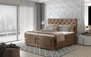 Электрическая кровать NORE Clover 08, 140x200, светло-коричневая цена и информация | Кровати | pigu.lt