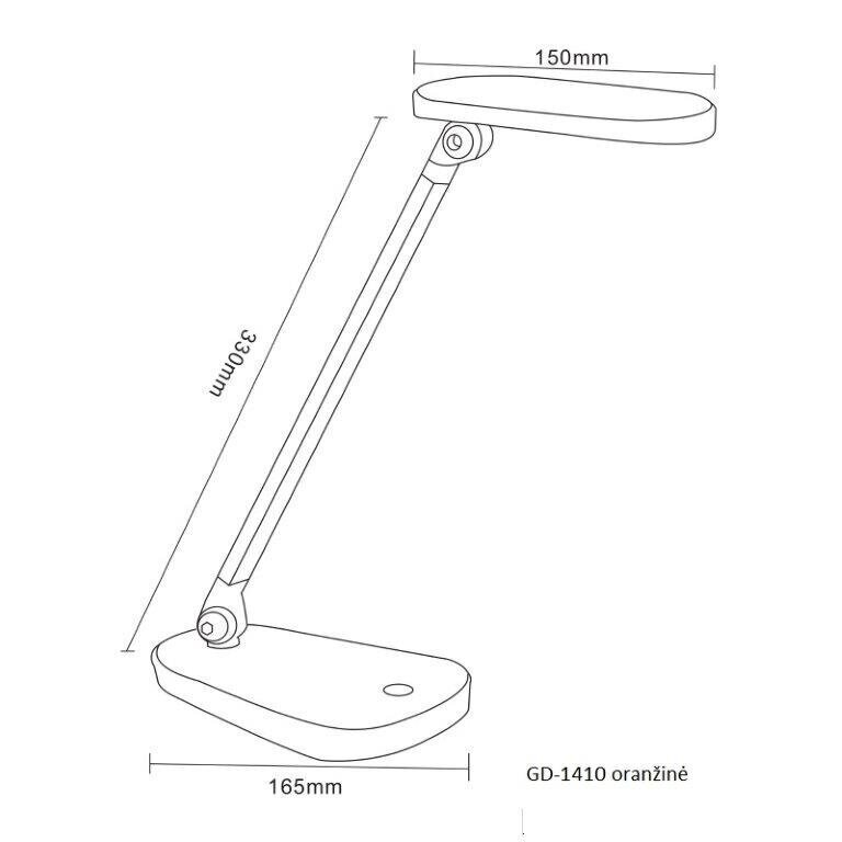 G.LUX GD-1410 LED 5W stalinis šviestuvas, oranžinis цена и информация | Staliniai šviestuvai | pigu.lt