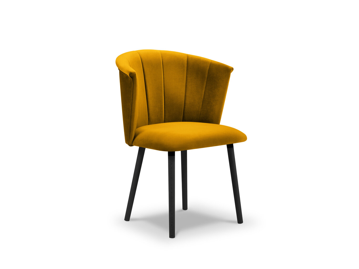 Kėdė Mazzini Sofas Clover, geltona/juoda kaina ir informacija | Virtuvės ir valgomojo kėdės | pigu.lt