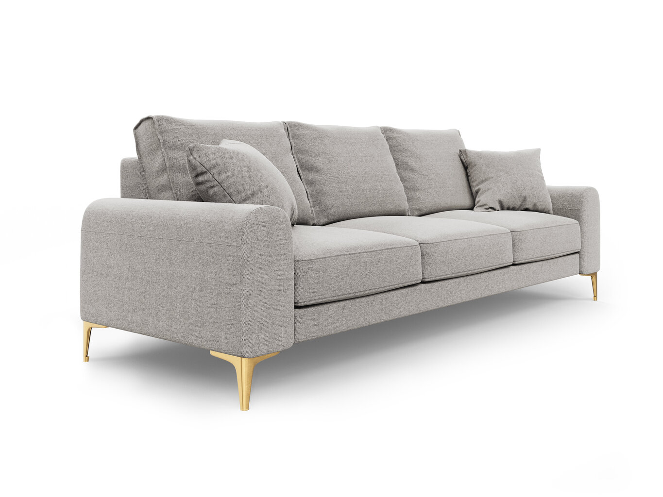 Trivietė sofa Mazzini Sofas Madara 222 cm, šviesiai pilka цена и информация | Sofos | pigu.lt