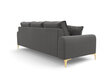 Trivietė sofa Mazzini Sofas Madara 237 cm, tamsiai pilka kaina ir informacija | Sofos | pigu.lt