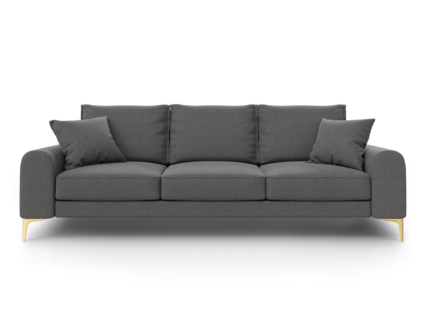 Trivietė sofa Mazzini Sofas Madara 237 cm, tamsiai pilka kaina ir informacija | Sofos | pigu.lt