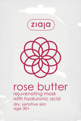 Rožių sviesto atnaujinanti veido kaukė Ziaja, 7 ml kaina ir informacija | Veido kaukės, paakių kaukės | pigu.lt