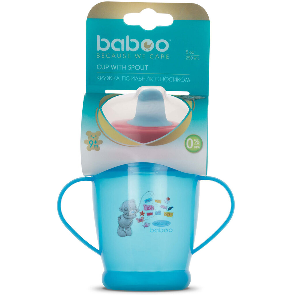 Baboo gertuvė su tvirtu snapeliu, 250ml, 9+ mėn, Me To You цена и информация | Buteliukai kūdikiams ir jų priedai | pigu.lt